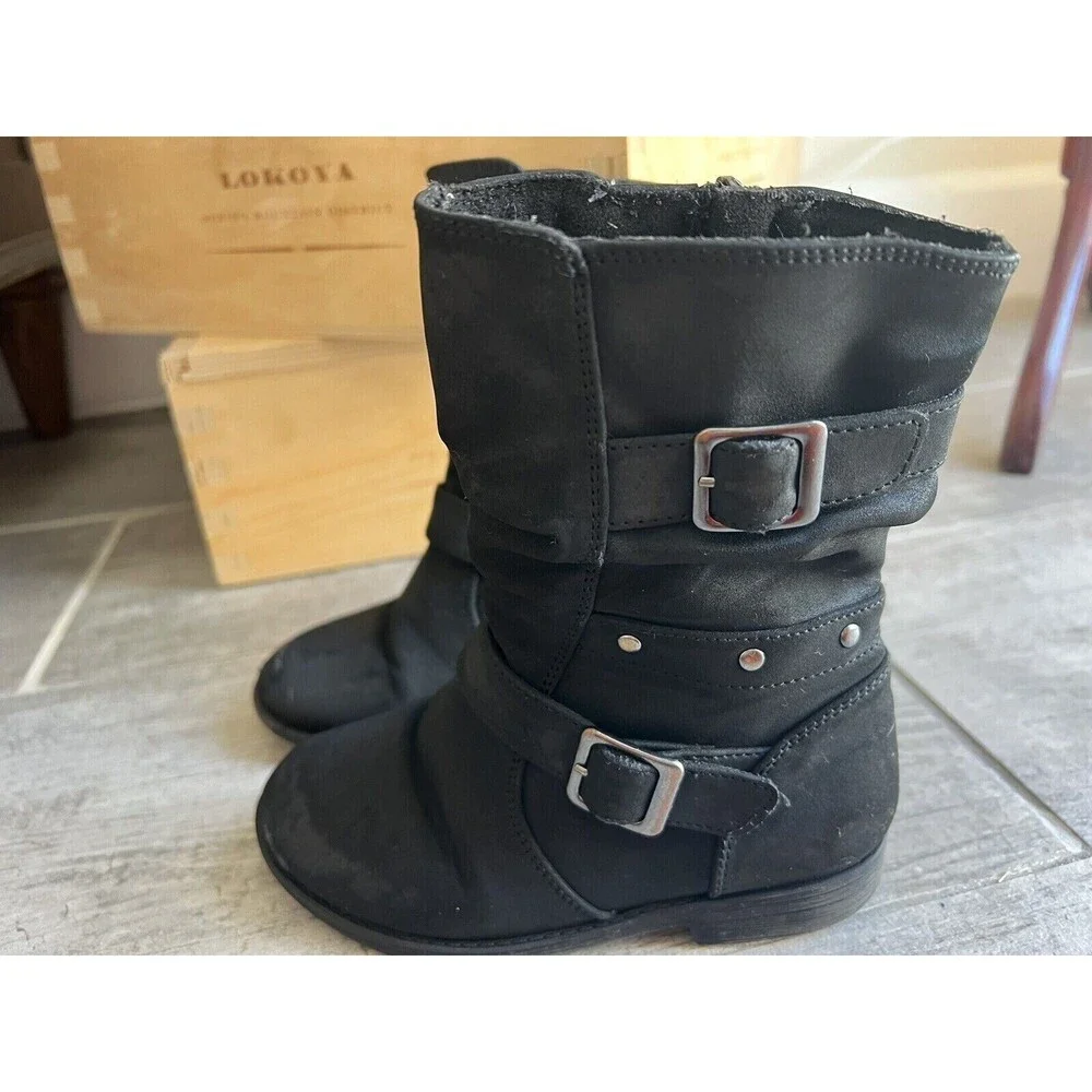RACHEL SHOES Little Girls Vegan Suede 16956 Brooklyn Riding Boots Zip Up 11 11c